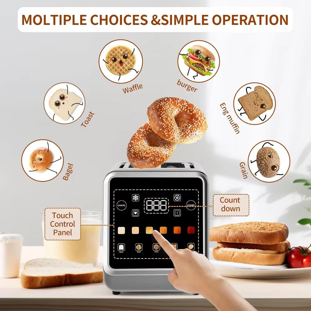 2-Slice Digital Toaster with LCD Display