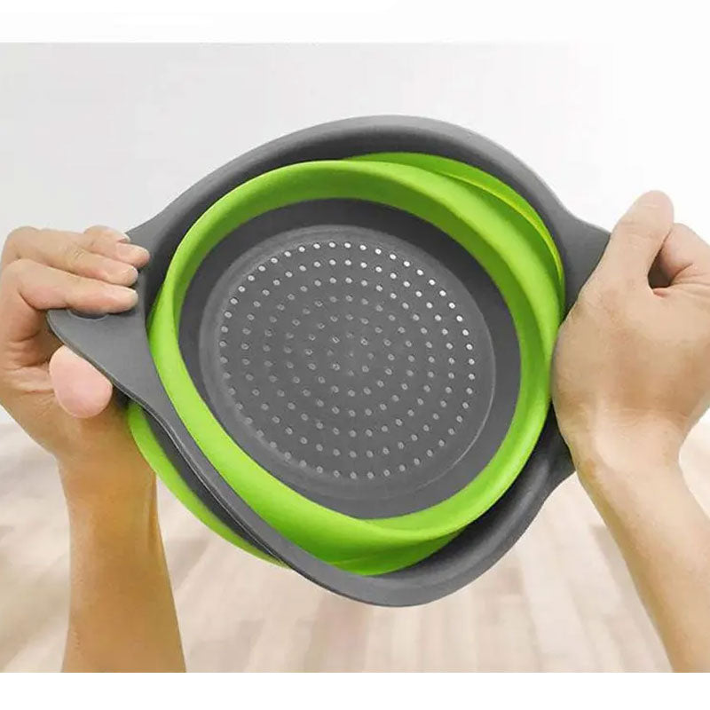 Round Silicone Foldable Fruit & Vegetables Washing Basket