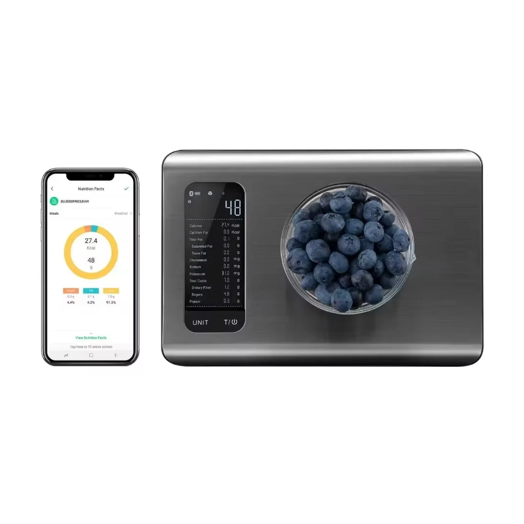 Digital Food Kitchen Scale with Smart Nutrition App for Grams and Ounces