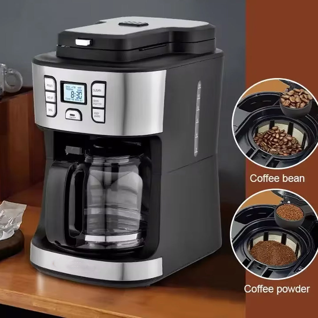 950W Electric Coffee Machine Household Drip Pot Fully Automatic with Steam for Brewing