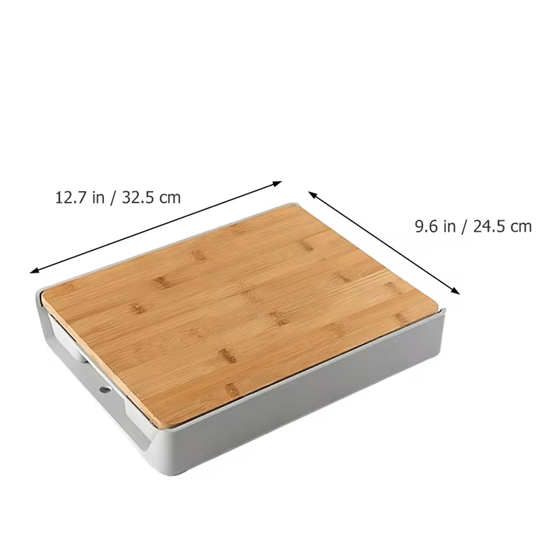 Bamboo Drawer Cutting Board Multifunctional Kitchen Chopping and Cheese Tool