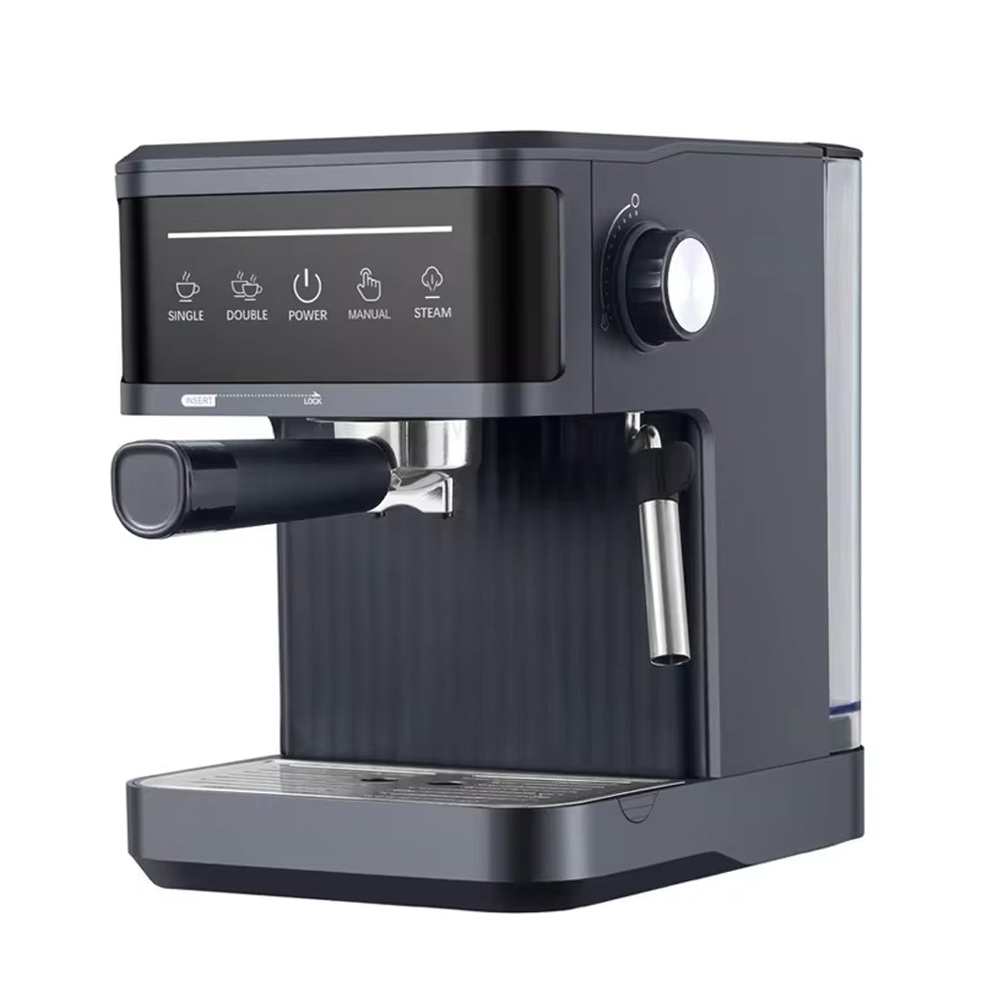 110V Italian Coffee Machine White Automatic with Steam for Latte Art and Foam