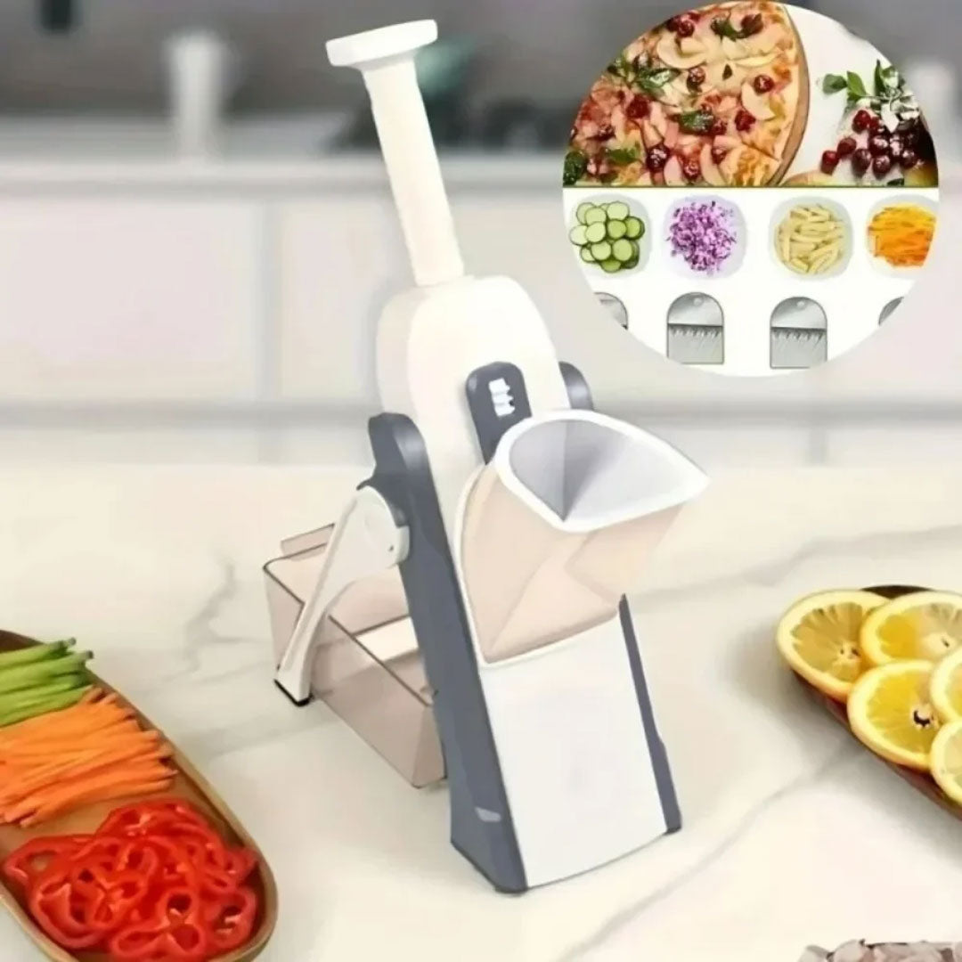 5-in-1 Manual Vegetable Cutter, Slicer & Chopper