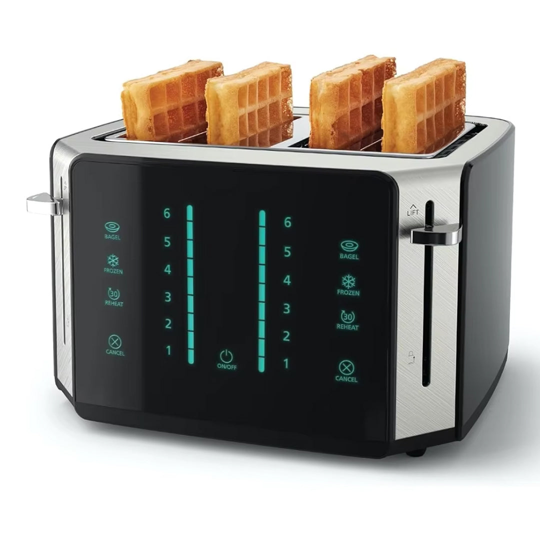 Black Touch Screen 4-Slice Digital Toaster