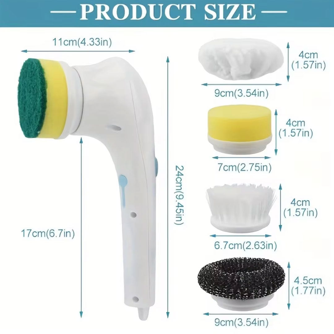 Electric Scrubber Cleaning with Rotary Brush