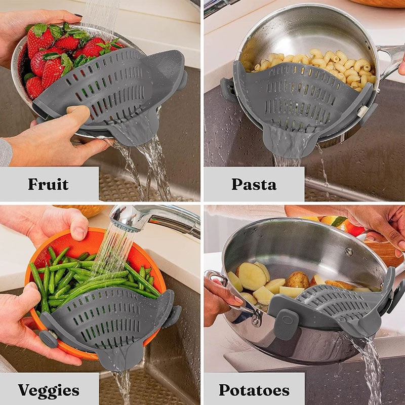 Smart Silicone Vegetable & Fruit Strainer Clip