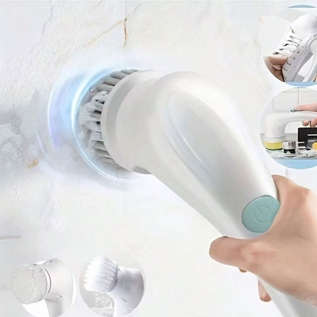 Electric Scrubber Cleaning with Rotary Brush