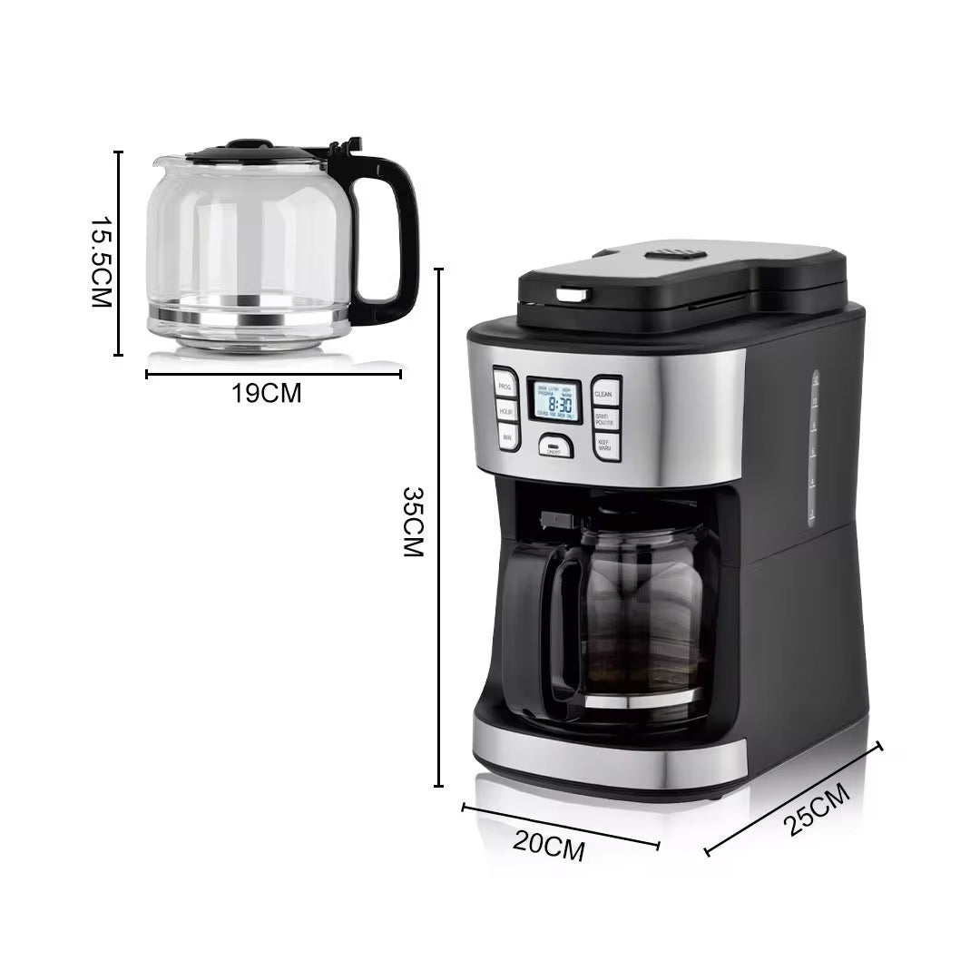 950W Electric Coffee Machine Household Drip Pot Fully Automatic with Steam for Brewing