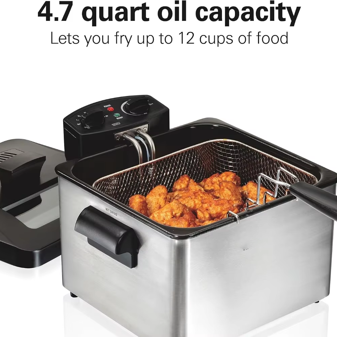 4.7-Quart Triple Basket Deep Fryer