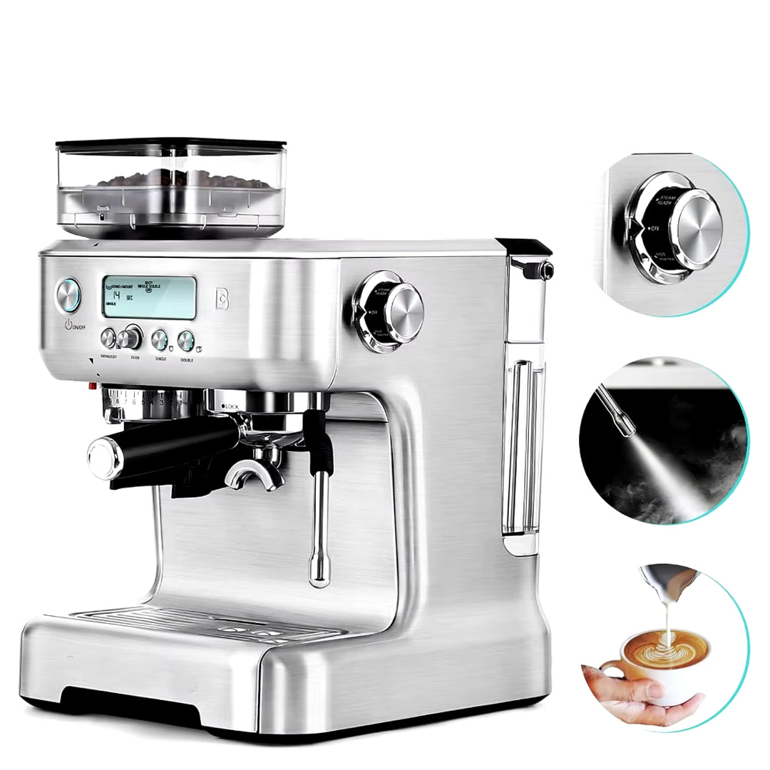 Barista-Grade Espresso Machine with Grinder