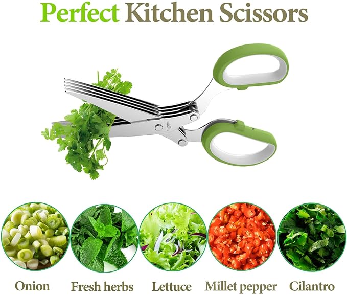 5-Blade Smart Herbs Scissors - Multi-Functional Kitchen Tool