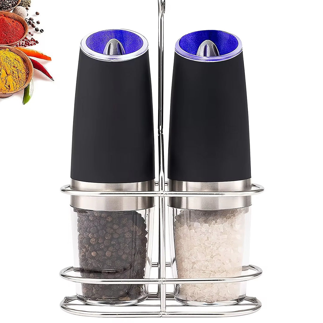 Premium Electric Pepper and Salt Grinder Battery Powered with LED Light and Adjustable Coarseness