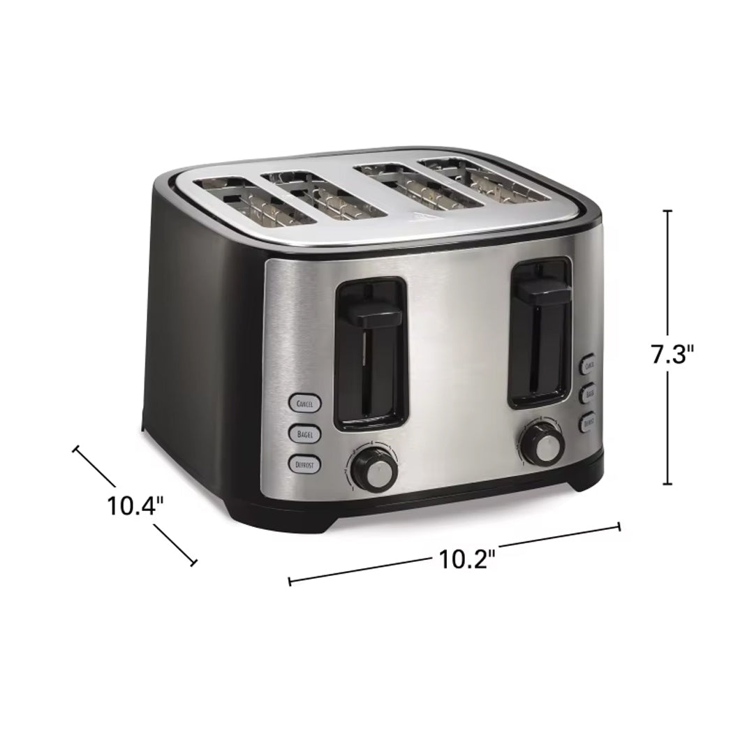 4-Slice Toaster with Extra-Wide Slots Defrost