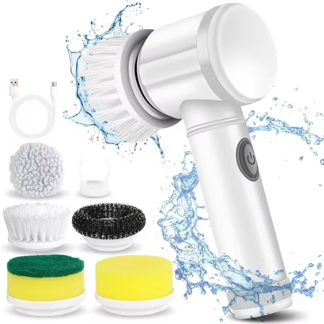 5-in-1 Magic Brush Electric Cordless Cleaning Spin Scrubber USB Chargeable