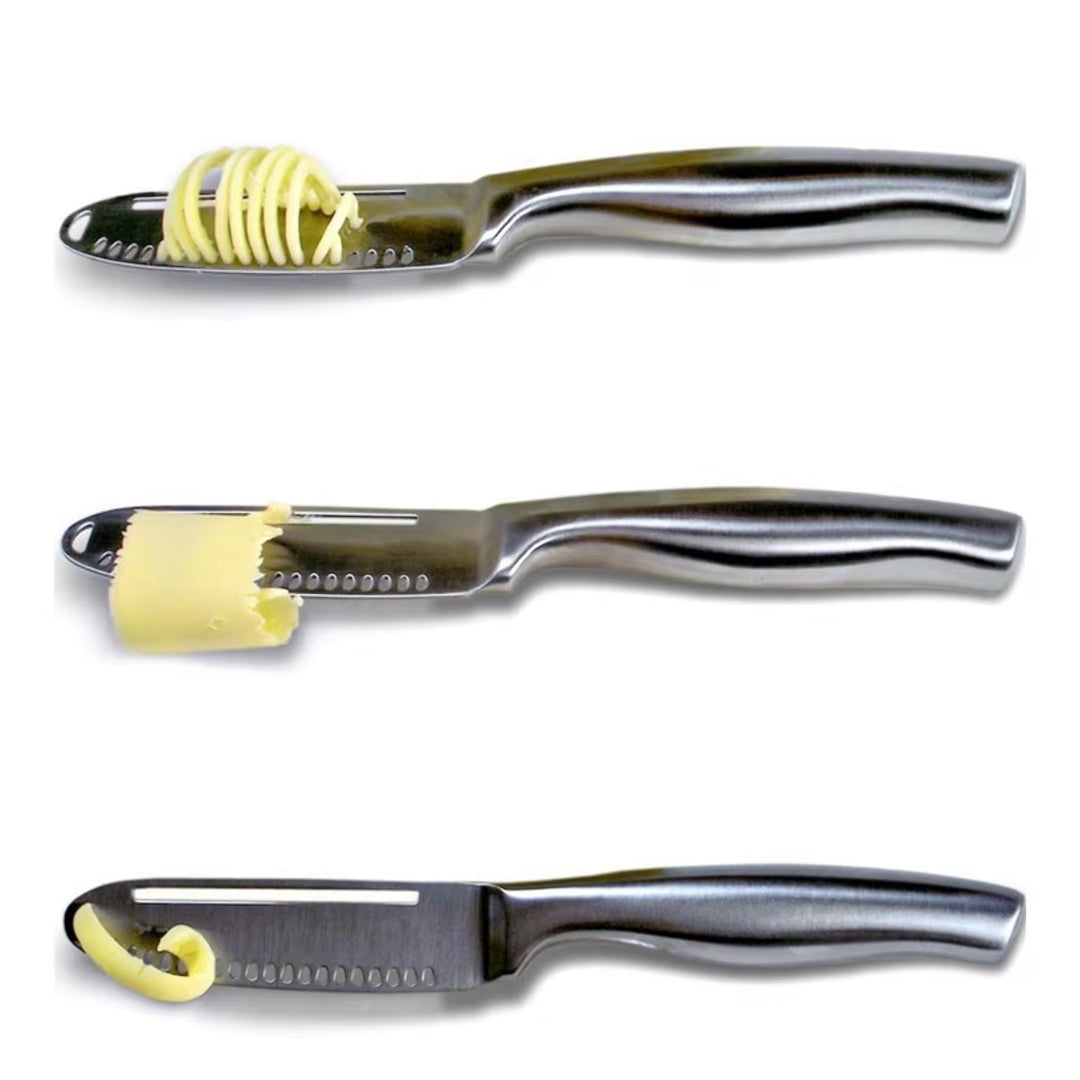 Stainless Steel Butter and Cheese Knife with Holes for Jam, Dessert, and Bread