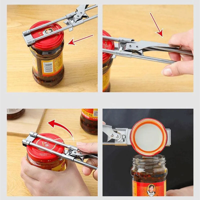 Stainless Steel Adjustable Bottle & Jar Opener