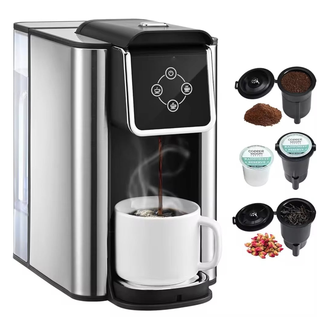 3-in-1 Single Serve Coffee Maker Instant Brewer 120V 1150W