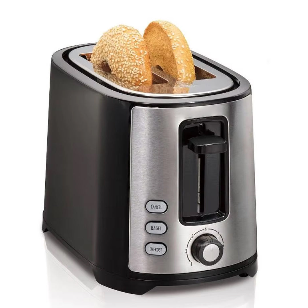 2-Slice Stainless Steel Bagel Defrost Toaster