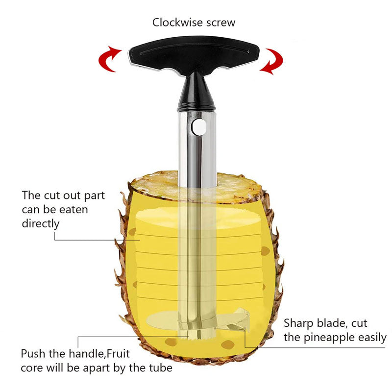 Smart Pineapple Spiralizer - Stainless Steel Peeler