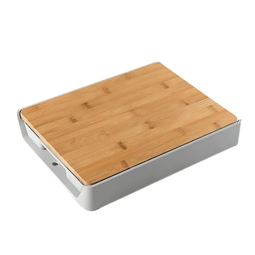 Bamboo Drawer Cutting Board Multifunctional Kitchen Chopping and Cheese Tool