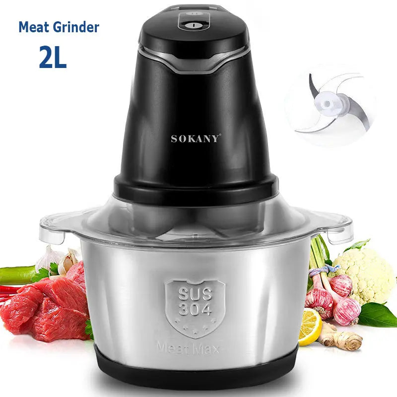 6S Stainless Steel Electric Food Crusher & Vegetable Slicer